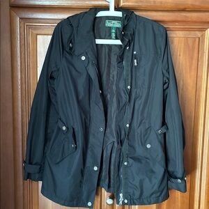 Lauren Ralph Lauren Active black windbreaker lightweight travel jacket small